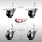 Service Caster 3.5 Inch SS Phenolic Swivel 10mm Threaded Stem Caster Total Lock Brake, 2PK SCC-SSTSTTL20S3514-PHS-M1015-2-S-2 - alternate 4